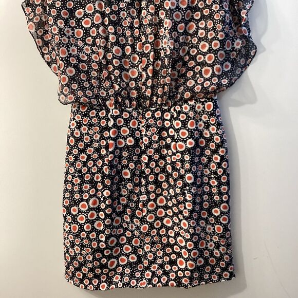 SALONI Brooke Batik Dot Dress Orange White Black Size M Women’s Designer Summer - Picture 10 of 15